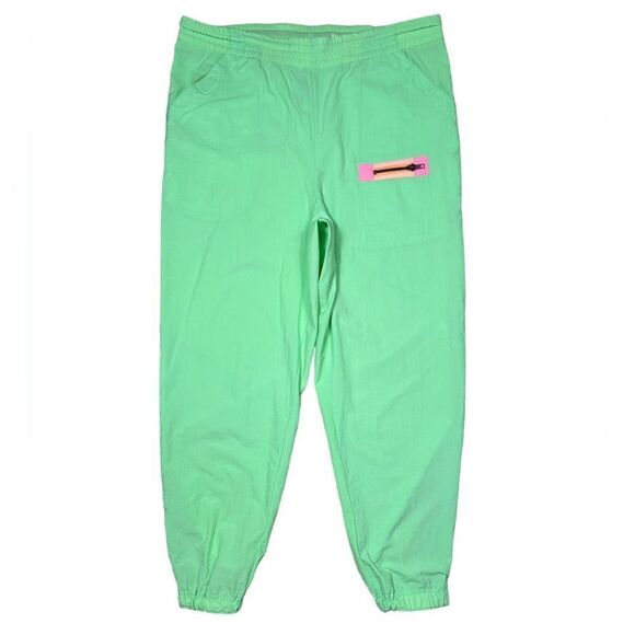 Recreation Mens Y2K Mint Green Nylon Vintage Windbreaker Jogger Pant - Picture 1 of 9